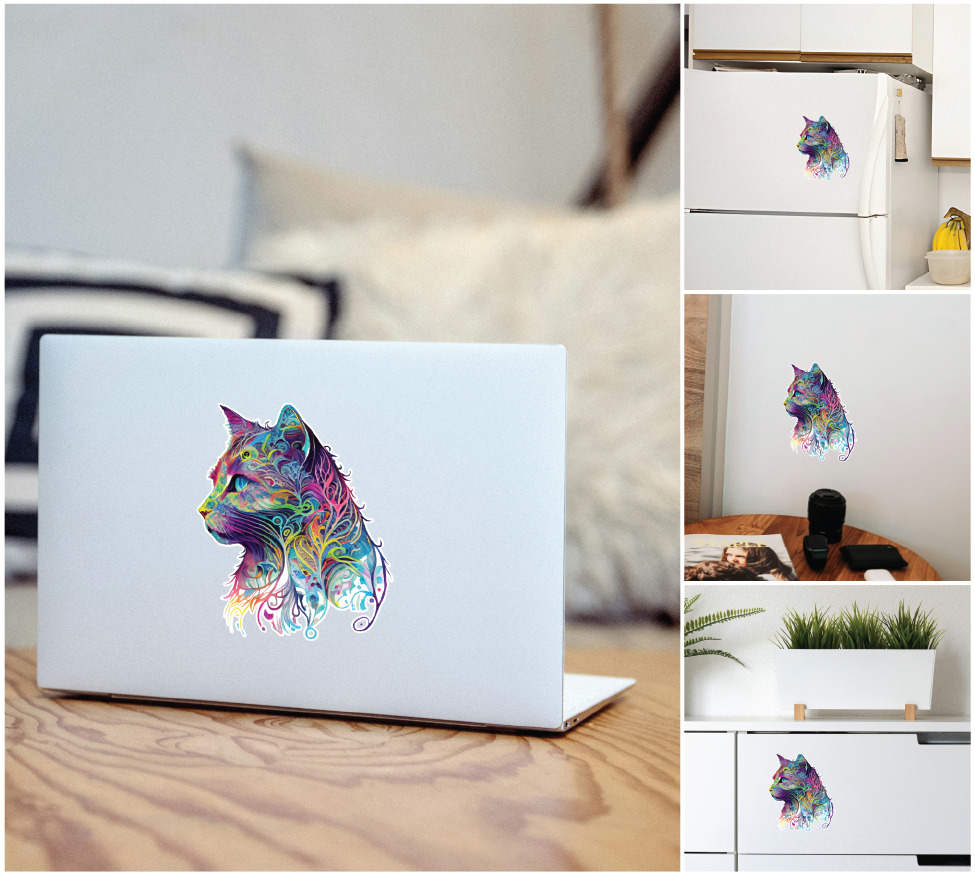 Декоративна наліпка Наш Декупаж Чарівний кіт А4 29,7x21 см