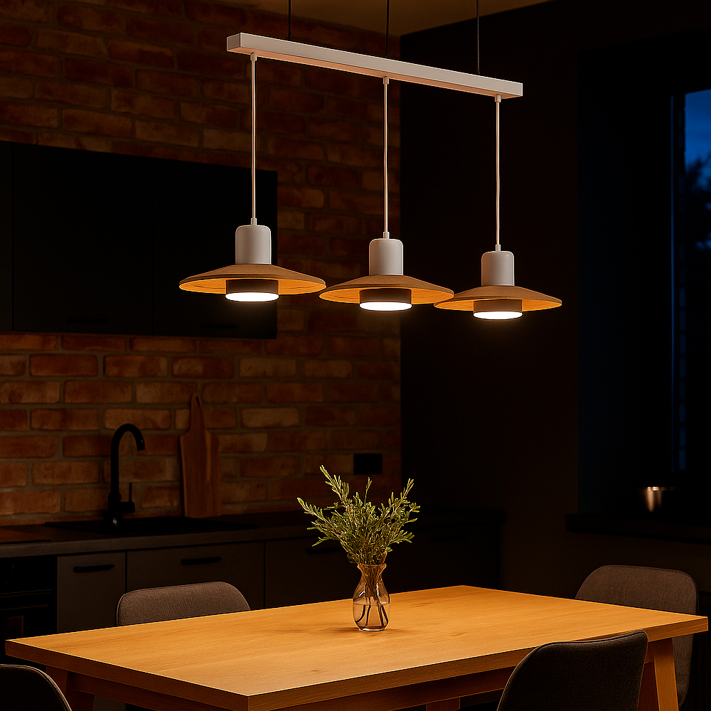 Светильник подвесной LIGHT SET KALUSH 3x/GX53 белый/дерево