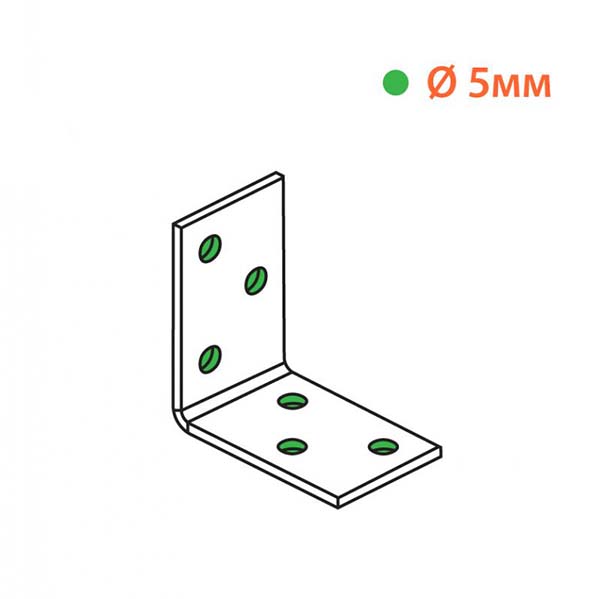 Кутник перфорований Kolchuga рівносторонній 40x40x25 мм 2 мм