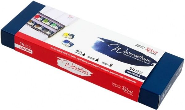 Фарби акварельні Класика 14 шт. 340014 ROSA Gallery