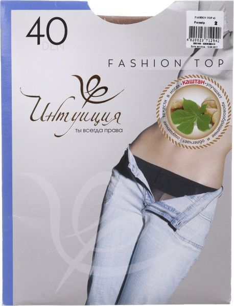 Колготки Интуиция Fashion top 40 den Daino р. 2 бежевый 1 шт. 