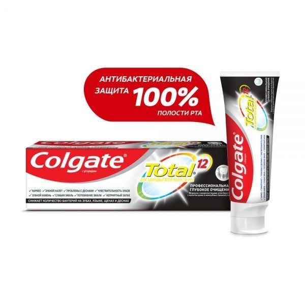 Зубна паста Colgate Total 12 «Професійне глибоке очищення» 75 мл