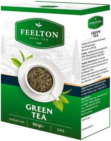 Чай зелений FEELTON Green Tea OPA 4820186121513 90 г 
