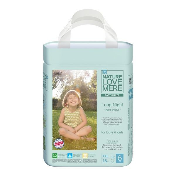 Підгузки-трусики Nature Love Mere Long Night 13+ кг ХХL 20 шт.
