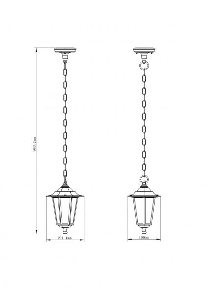 Светильник подвесной Ledvance Lantern Classic Hang E27 60 Вт IP44 черный 
