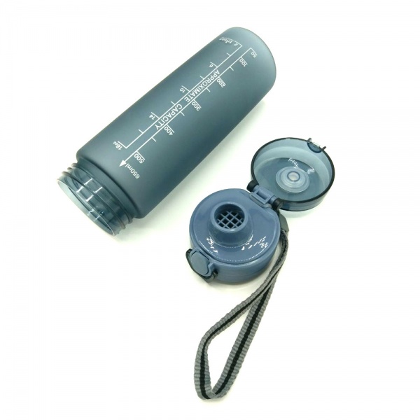 Пляшка спортивна 650 мл Casno сірий KXN-1157_Grey_Tritan