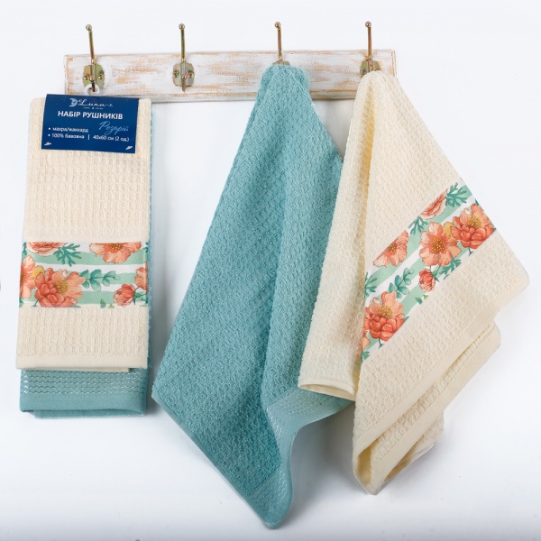 Набор полотенец Розарий 2 шт. 40x60 см разноцветный Luna 