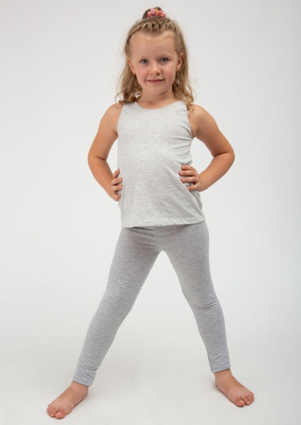 Лосини для дівчаток Roksana №0028/16070 р.110-116 сірий меланж 