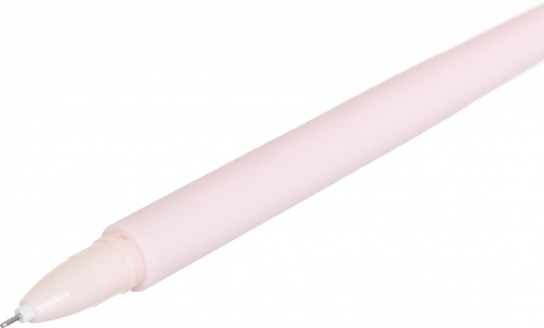 Ручка гелевая розовая Улитка чернило синее 