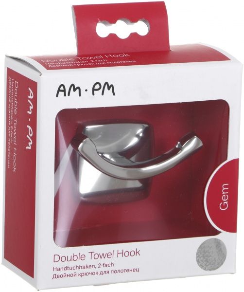 Крючок для ванной комнаты AM.PM двойной Gem A9035600