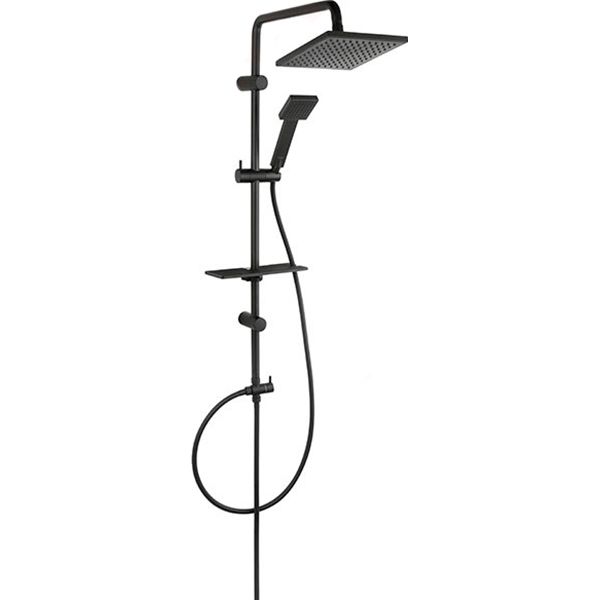 Душевая система Ferro mister lux black с квадратным верхним душем