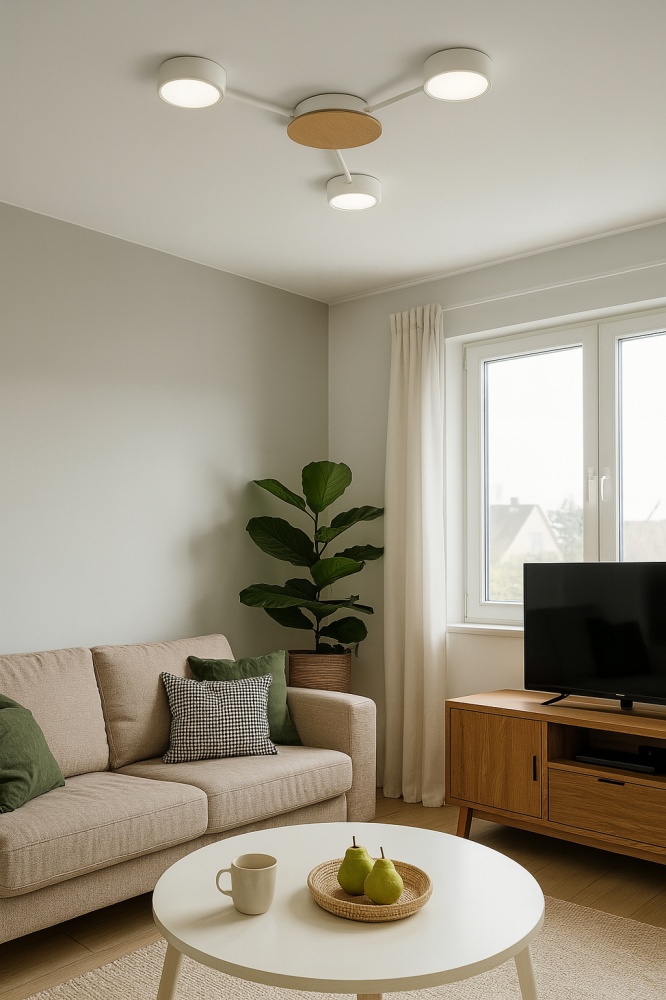 Люстра потолочная LIGHT SET SVITANOK 3xGX53 белый