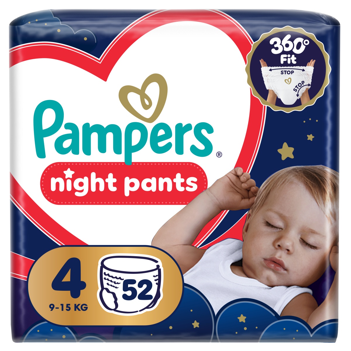 Подгузники-трусики Pampers Night Pants 4 9-15 кг 52 шт. — фото 1