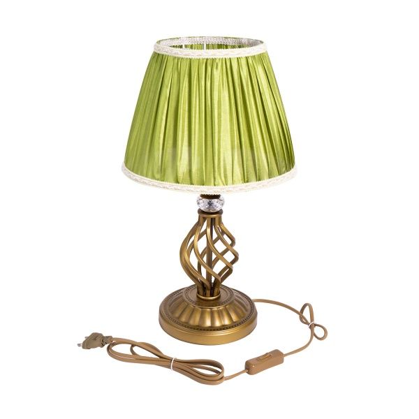 Настільна лампа Altalusse 1x40 Вт E14 античне золото/зелений INL-6121T-11 Golden 