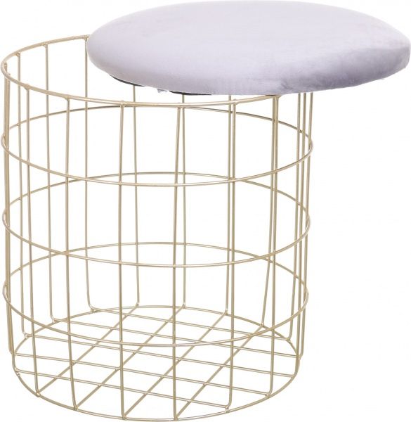 Кошик Royal 40х40х42 см сірий із золотим 