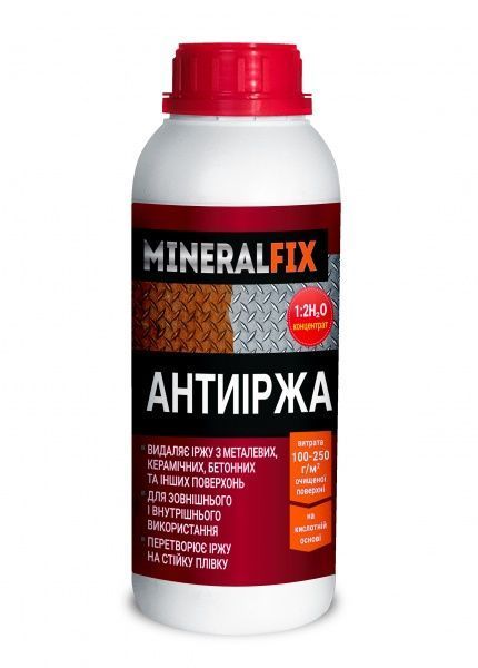 Кислотный очиститель для удаления ржавчины тригер концентрат 1:2 MineralFix 1 кг