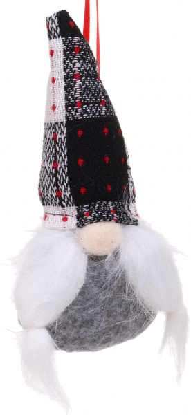 Декоративна підвіска Гном 20 см сірий NY21131