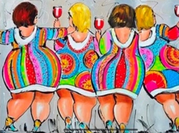 Набор для творчества с алмазной мозаикой Девичья вечеринка 30х40 см GoToArt 