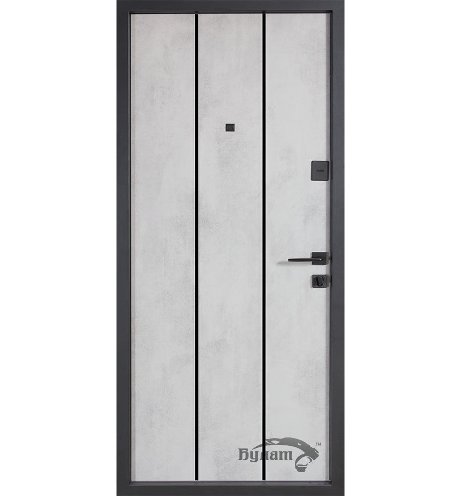 Дверь входная Булат В-434 (Квадро) модель 535 оксид темный / оксид 2040x840 мм правая
