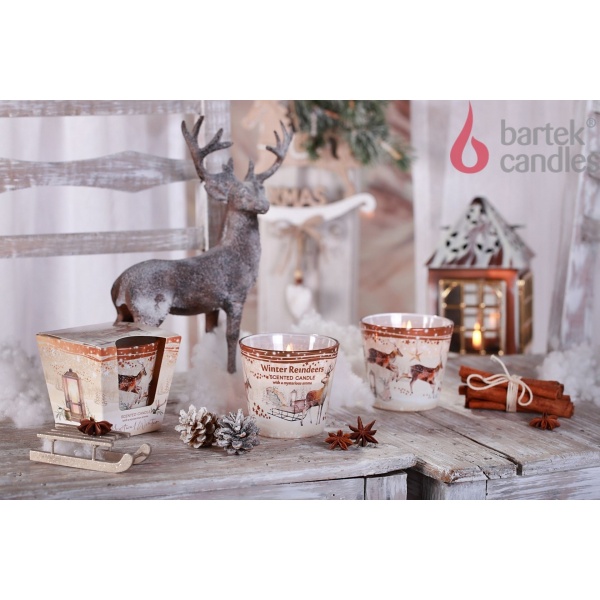 Свеча Зимние олени 115 г Bartek Candles
