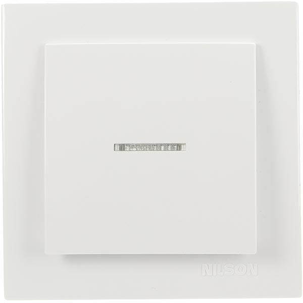 Выключатель одинарный Nilson Thema 24111002  с подсветкой белый