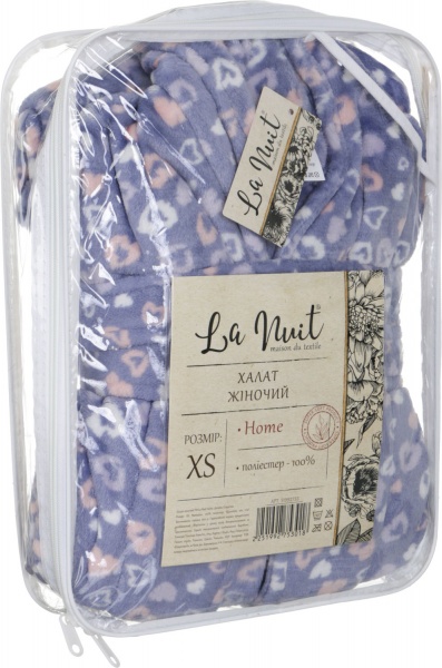 Халат жіночий La Nuit Сердечка р. S синій 