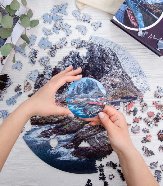 Пазл дерев'яний Рейне 40 см PuzzleUp 