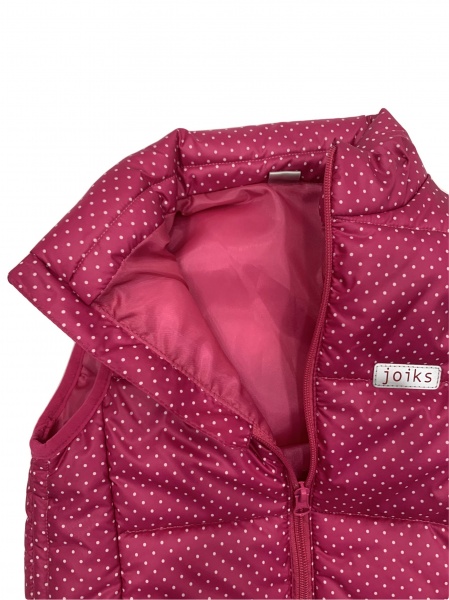 Жилет дитячий для дівчинки JOIKS р.122 малиновий JD-14/122 