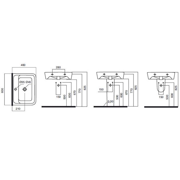 Умивальник AM.PM Spirit C704321Wh
