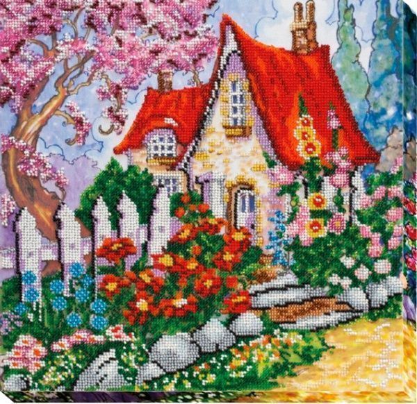 Набор для вышивания бисером на натуральном художественном холсте Сказочное лето АВ-469 Абрис Арт 