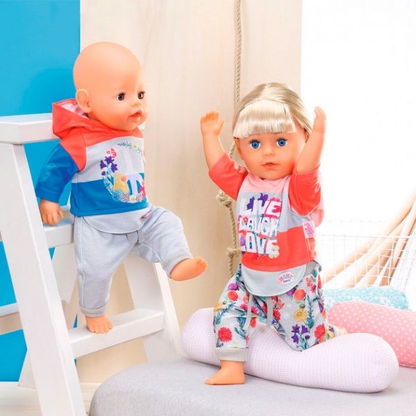 Набір Zapf одягу для ляльки Baby Born Трендовий спортивний костюм синій 826980-2