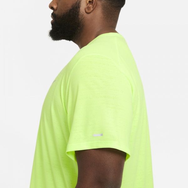 Футболка Nike M NK DF MILER TOP SS CU5992-358 р.XL лайм