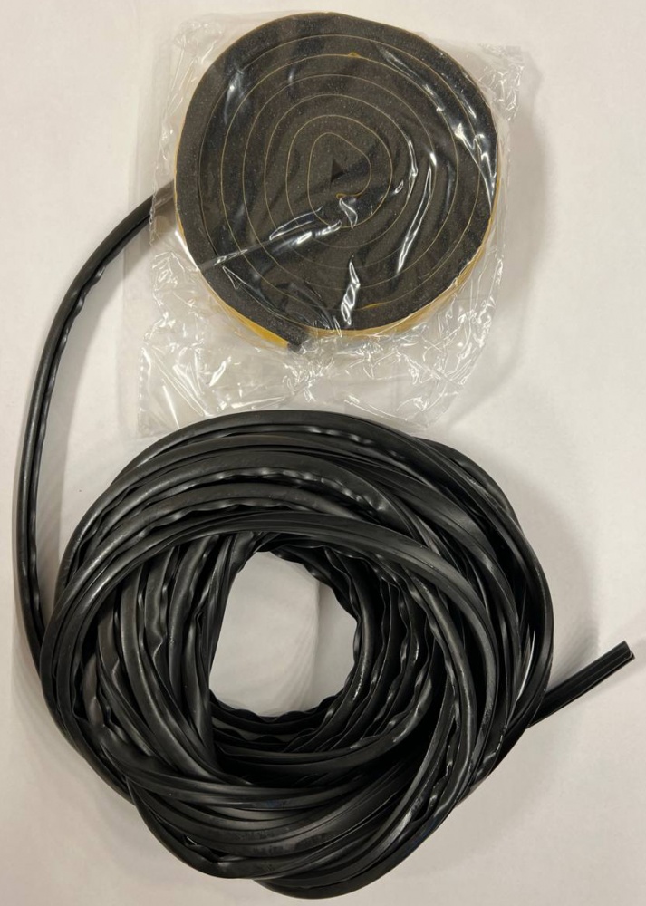 Уплотнитель фигурный Vektor для рамы и створки 10 м черный