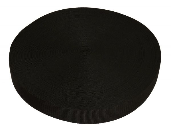 Лента ременная полипропиленовая 30 мм черная, 21,6 г 30 мм 50 м черный