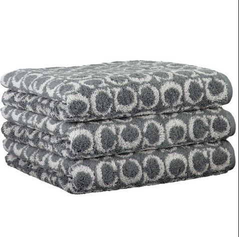 Полотенце махровое Ring 80x150 см темно-серый Cawo 