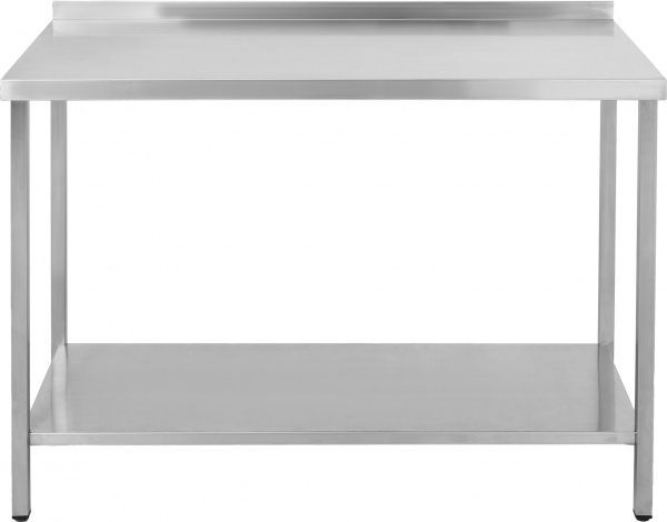Стіл виробничий з полицею і бортиком розбірний Modern-Expo 1200x600x850 мм нержавіюча сталь