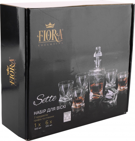 Набір для віскі Sette 7 предметів Fiora