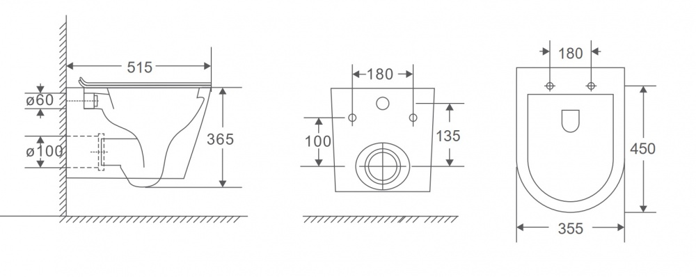 Унитаз подвесной Mixxen Concord Tornado MXLT0609BL-Q2