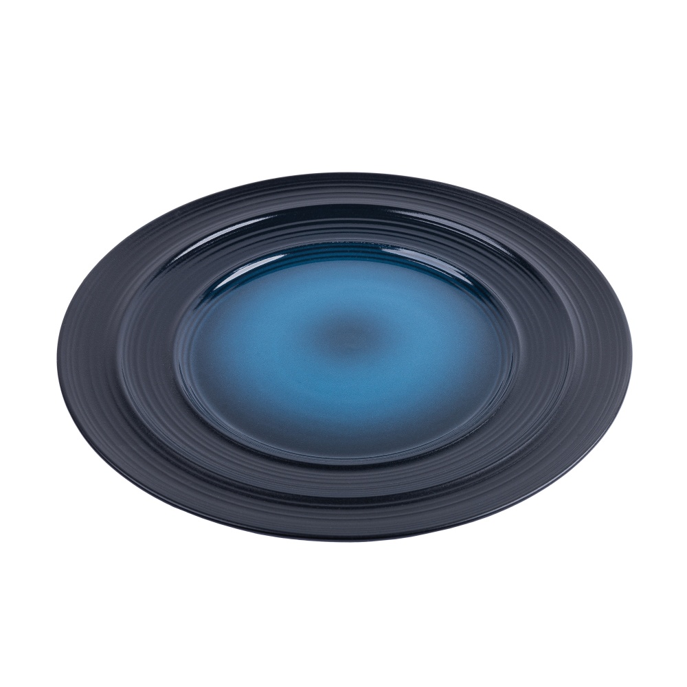 Тарелка обеденная Krauff Lucerne Black&Blue 21,4 см 24-320-007