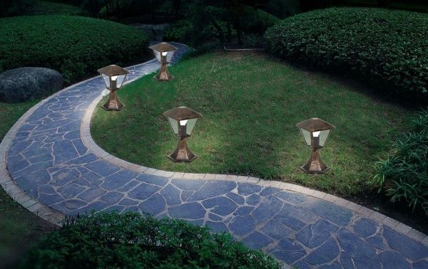 Столбик Niagara ELNX-34074-T E27 60 Вт IP44 античная латунь 