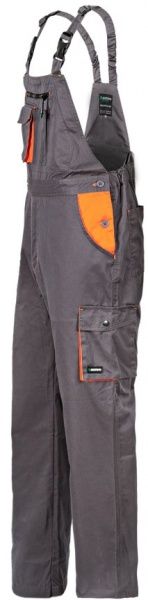 Полукомбинезон рабочий Sizam Newcastle р. L рост универсальный 30212 серый с оранжевым
