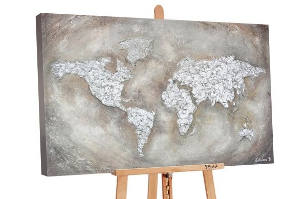 Картина Серебрянная карта 80x120 см Юрис Проф Арт 