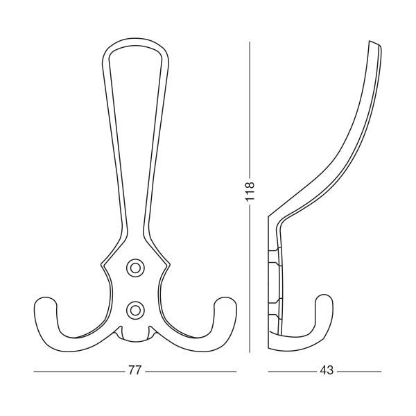Крючок мебельный MVM Z-375 MA матовый антрацит