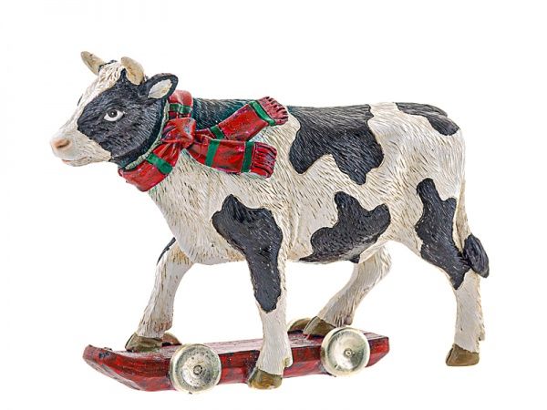 Фігурка декоративна Корова на скейті 10 см 192-076 Lefard