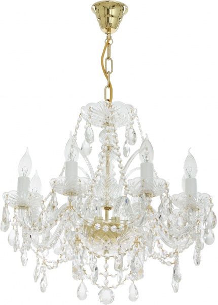 Люстра подвесная Crystal Life 8x40 Вт E14 золото A1116LM-8GO 