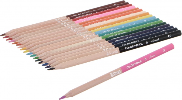 Набір кольорових олівців Nature 18 шт червоний