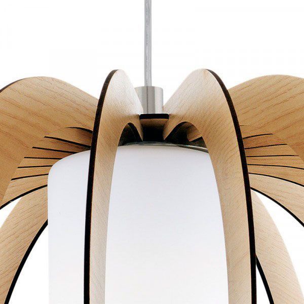 Світильник підвісний Eglo STELLATO 1 1x60 Вт E27 клен/білий 95599 