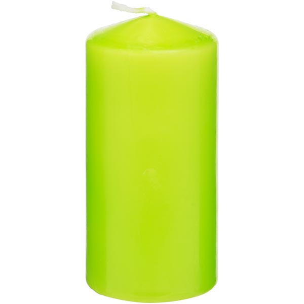 Свеча Bispol цилиндр салатовая 100 мм
