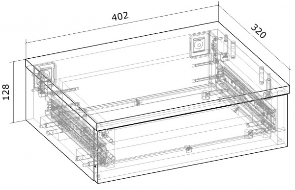 Стіл-шухляда Грейд Торіно графіт 402x128x320 мм