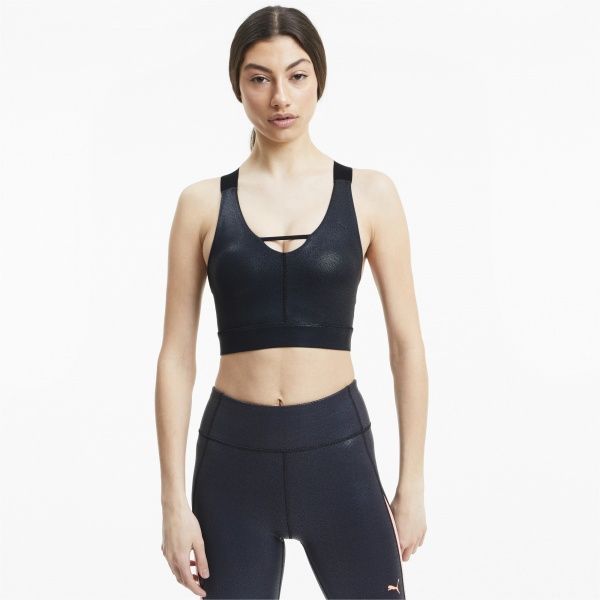 Бра Puma Mid Impact Pearl Bra 51956301 L чорний